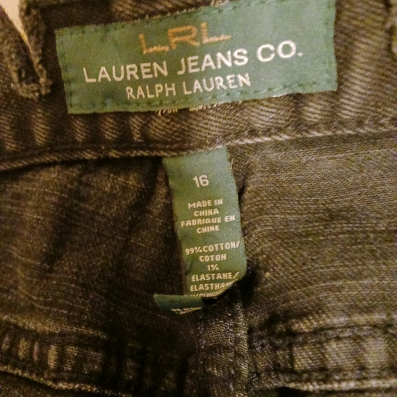 Ralph Lauren Black ripped Jean pants sz 16 nwto - Picture 2 of 7